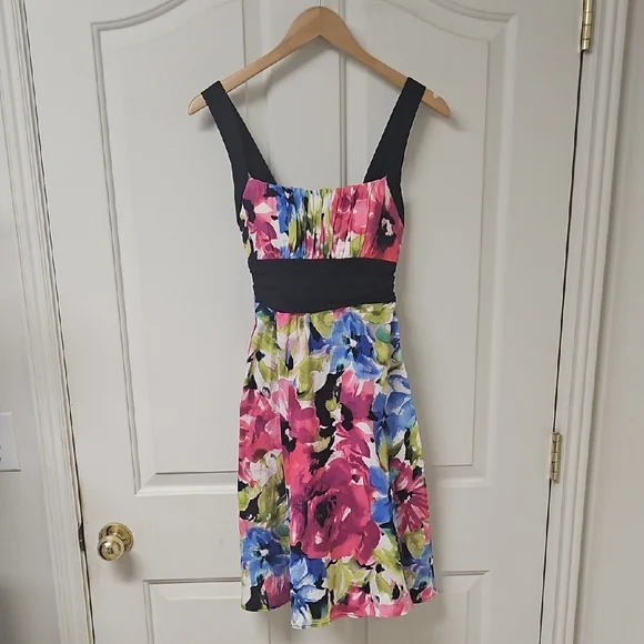 B. Smart Babydoll Floral Strappy Y2K Dress - Picture 1 of 7